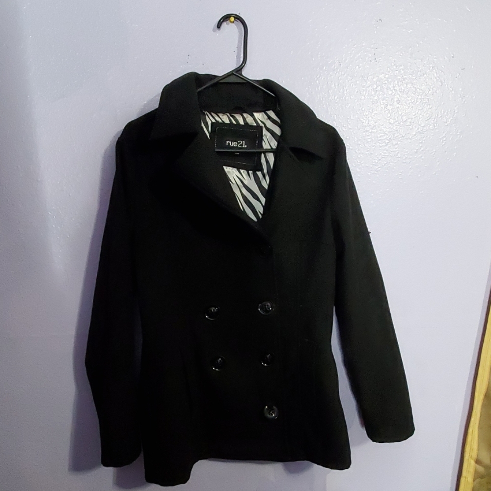 Black Peacoat size L